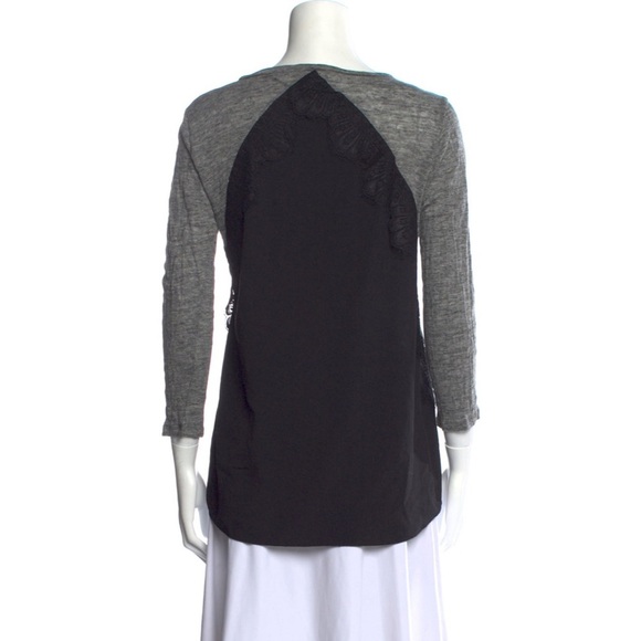 Long Sleeve Stretch Top with Knit Lace Back - Picture 5 of 16